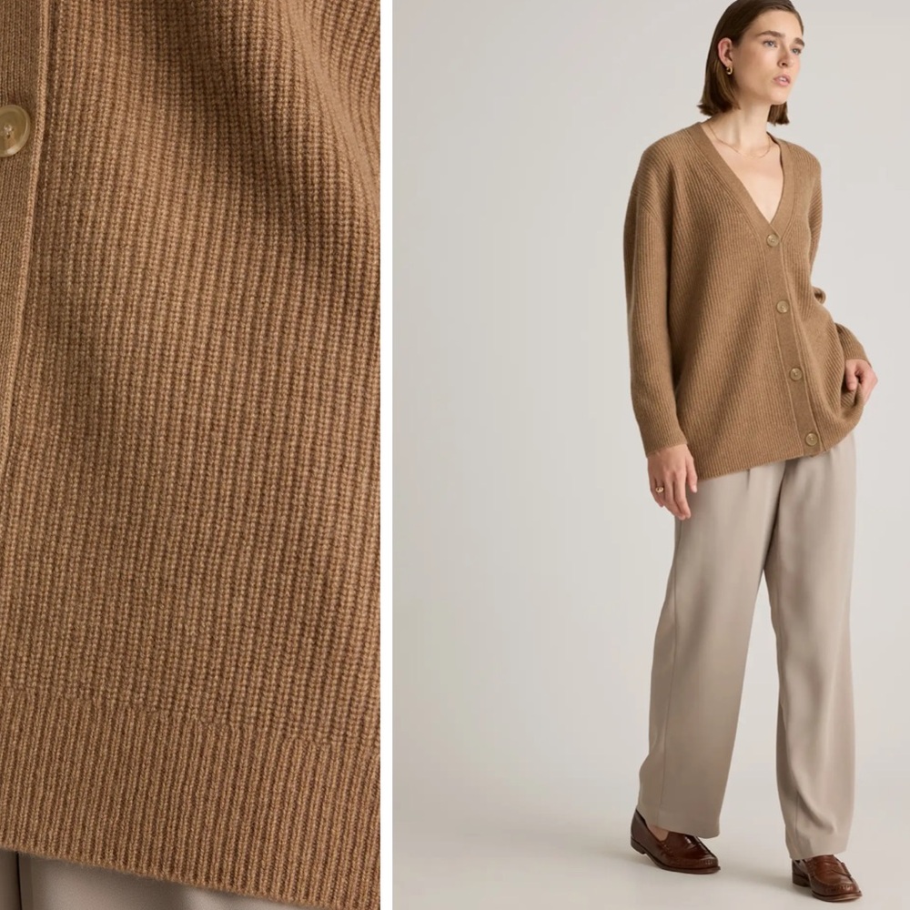 LAST ONE 🔥Quince🔥 Mongolian Cashmere Oversized Boyfriend Cardigan Sweater - Picture 6 of 15